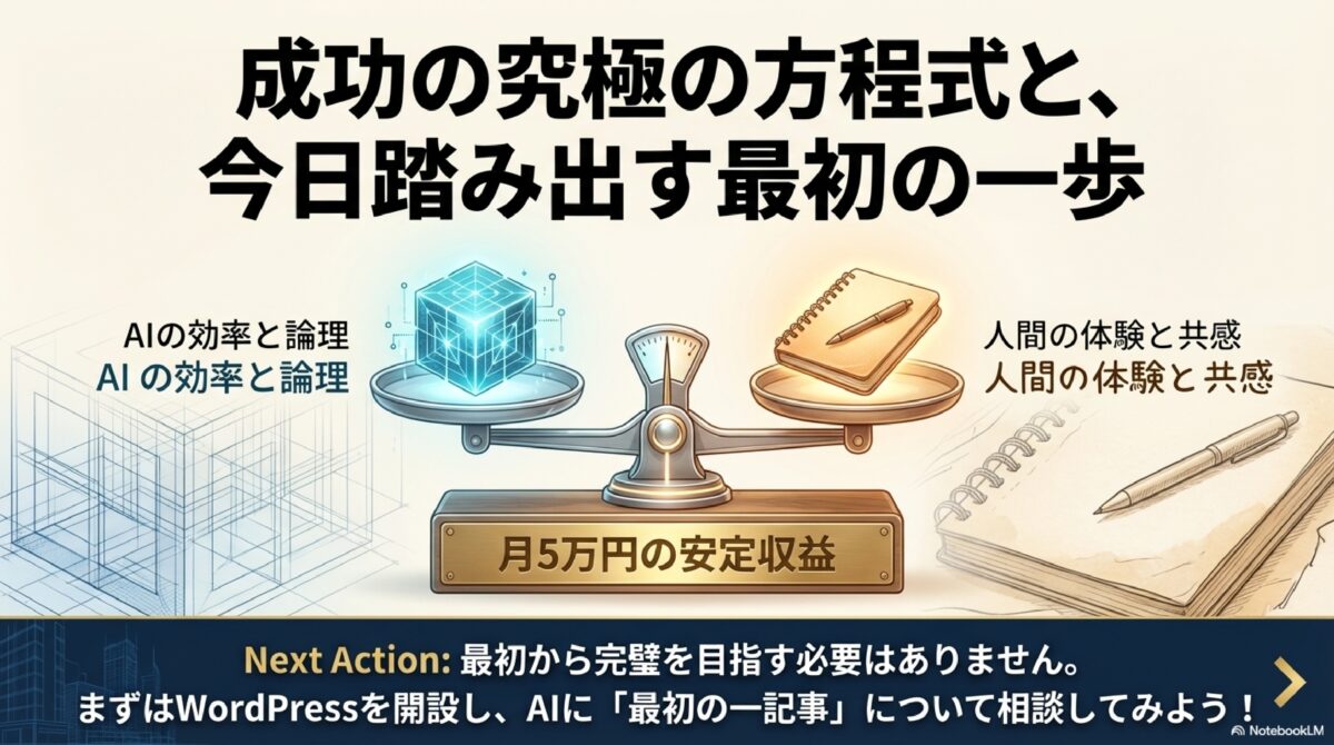 成功の究極の方程式と、今日踏み出す最初の一歩