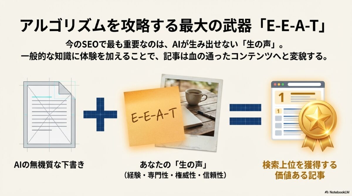 アルゴリズムを攻略する最大の武器「E-E-A-T」